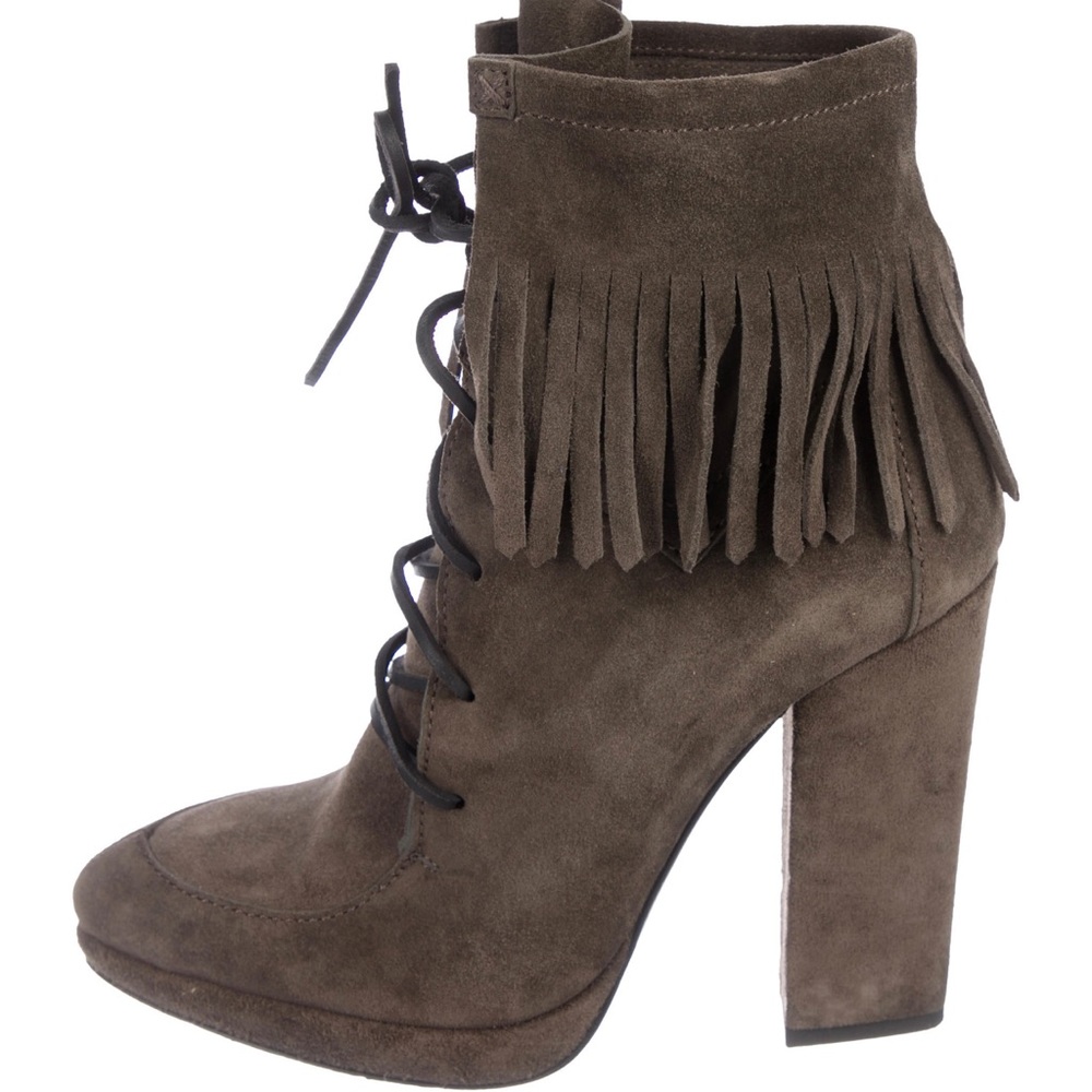 Giuseppe Zanotti Suede Ankle Boots with Fringe
